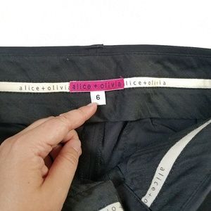 Alice + Olivia Black Trouser Dress Pants, Size 6